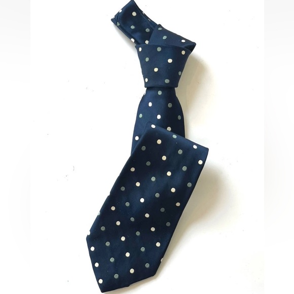 sulka Other - Sulka Blue and White Polka Dot Tie Classic All silk